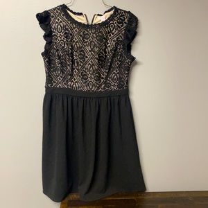 Black lace top dress